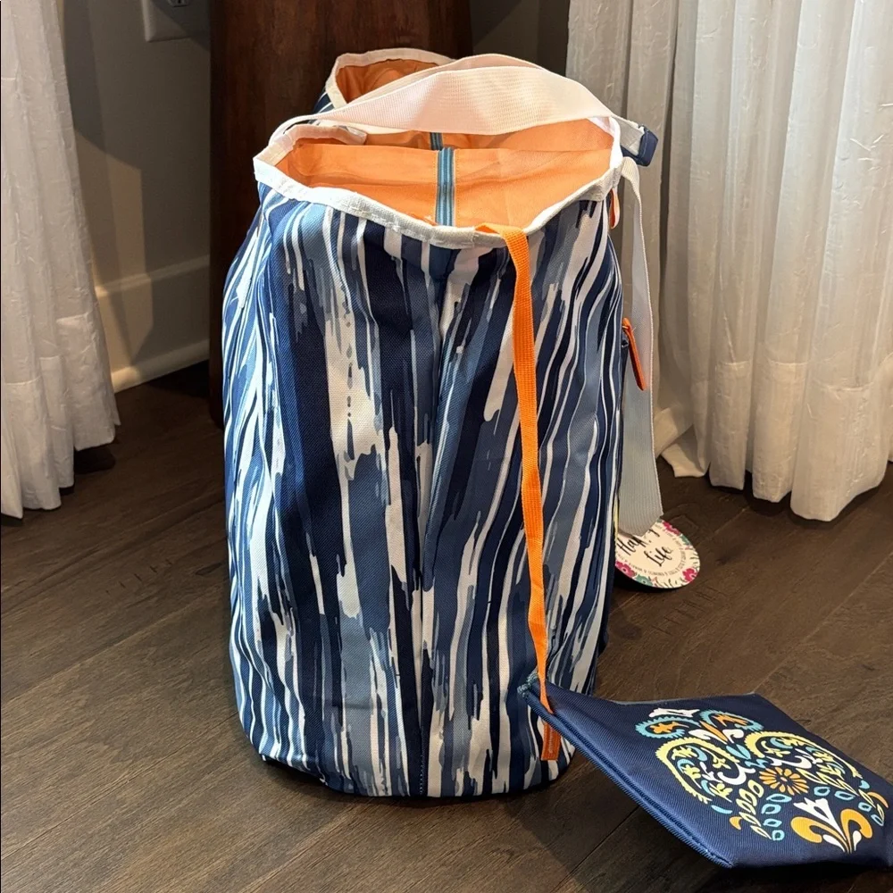 Happy Life Beach,Market,zip top,zip front pct.,toiletry case,vinyl lined,sturdy - Picture 5 of 13